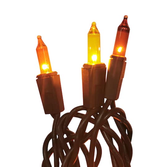 50ct. Fall Multicolor LED String Lights on Brown Wire by Ashland®